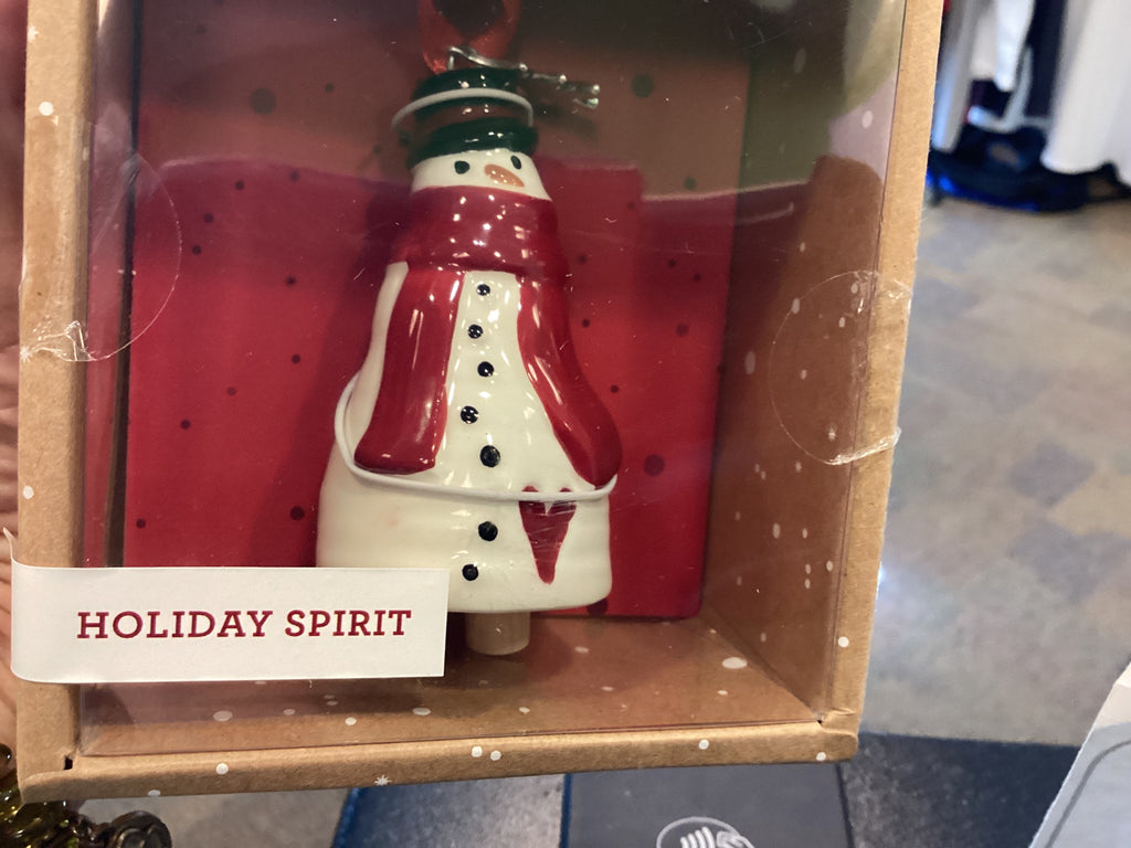 D Tree Holiday Spirit Snowman Bell