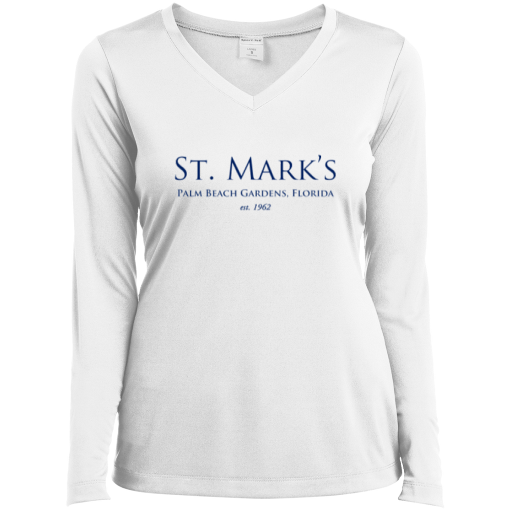 Ladies Long Sleeve Performance Vneck Tee - T-Shirts - 1