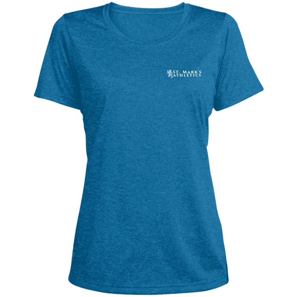 St. Mark's Athletics Ladies' Heather Scoop Neck Performance Tee