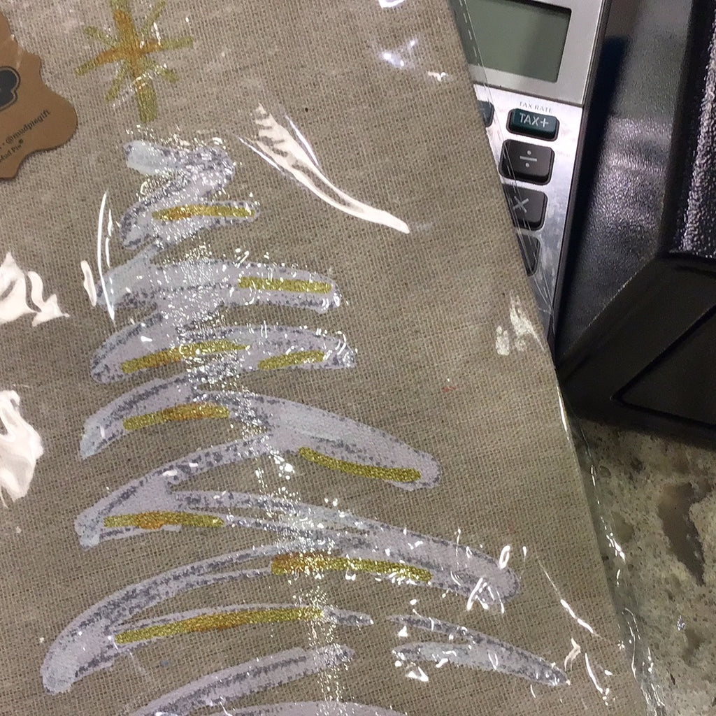 MP Tree Xmas Hand Hand Painted Towels